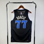 NBA 77 Doncic Mavericks 23-24 authentique Maillot noir XS-XXL